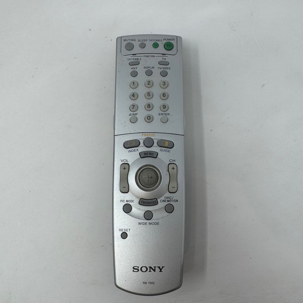 Sony‎ RM-Y909 TV SAT Cable DVD Remote Control Silver Home Theater Controller